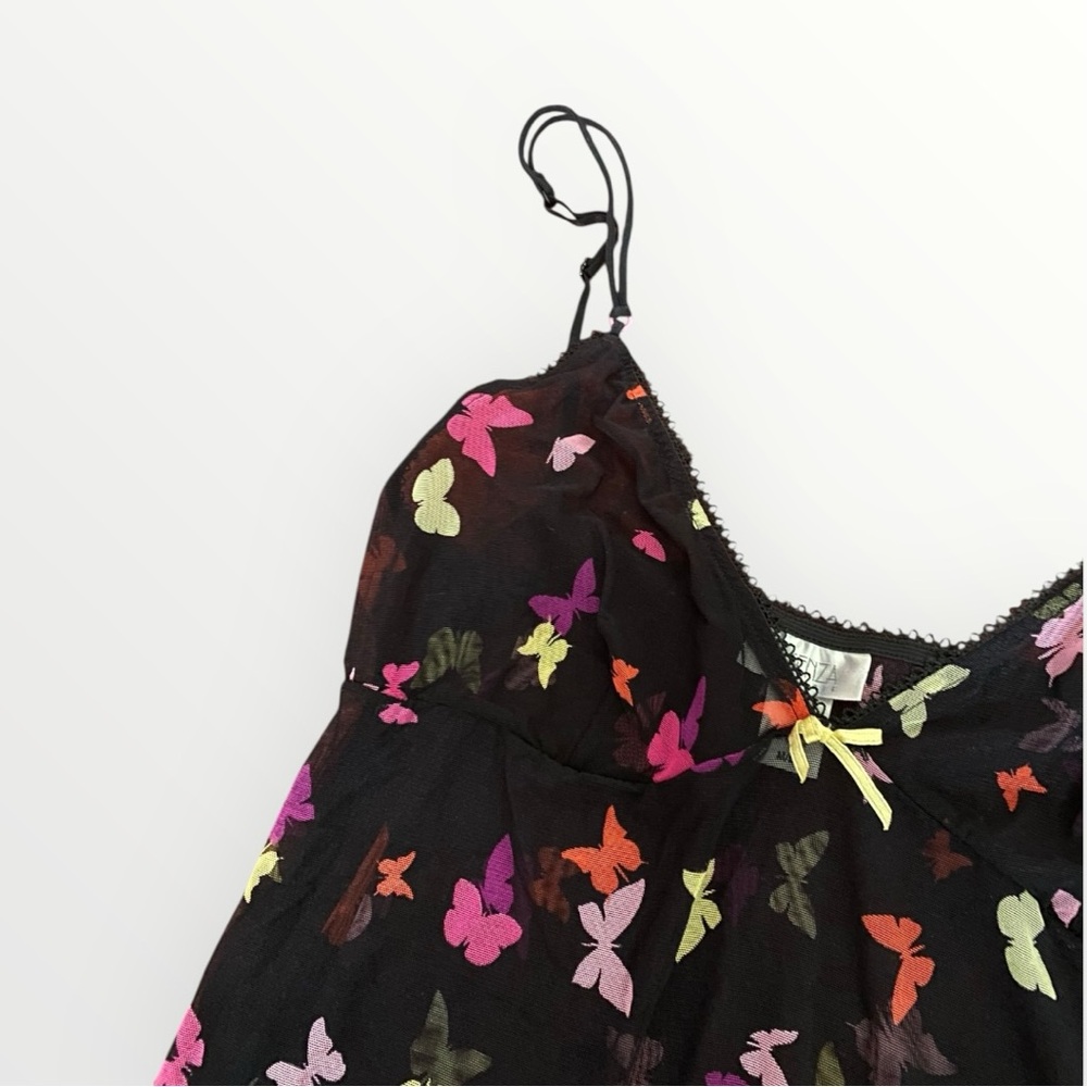 La Senza Vintage Butterfly Print Sheer Camisole Size M - Picture 3 of 5